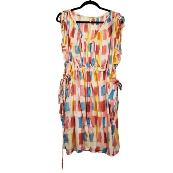 Anthropologie Womens Lilka Womens Painters Palette Side Cutout Dress Size M - Picture 6 of 8